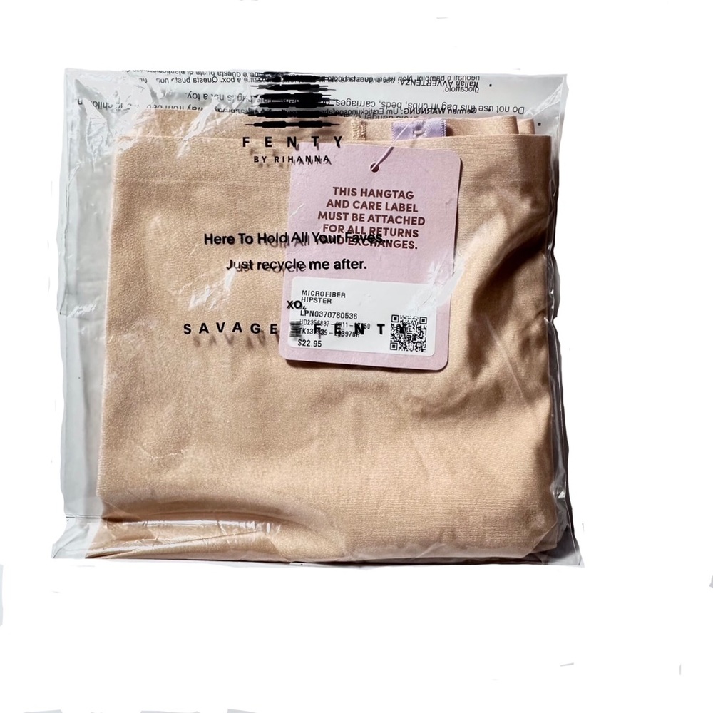 Savage Microfiber Hipster Womens Size XL Extra Large Honey ( Beige Nude ) NWT